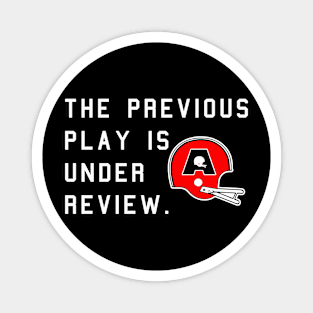 Under Review Helmet Addict- White Lettering Magnet